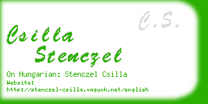 csilla stenczel business card